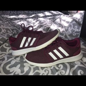 Burgundy Adidas Women Cloud foam Shoes